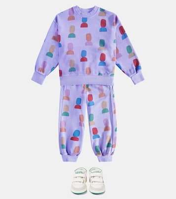 Printed cotton jersey sweatpants | Jellymallow