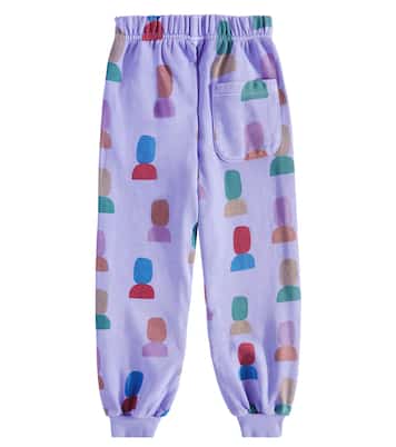 Printed cotton jersey sweatpants | Jellymallow