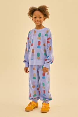 Printed cotton jersey sweatpants | Jellymallow