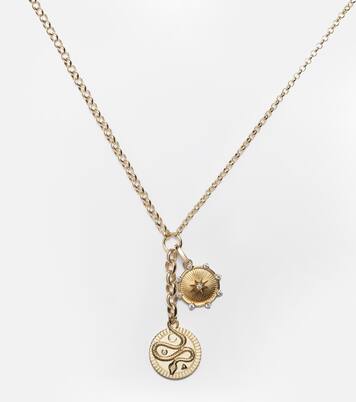 Wholeness & True Love 18kt gold charm necklace with diamonds | FoundRae