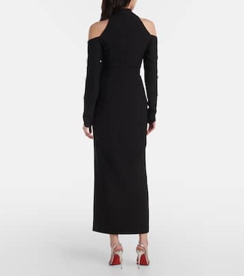 Crystal-embellished crêpe midi dress | Rasario