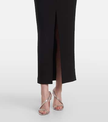 Crystal-embellished crêpe midi dress | Rasario