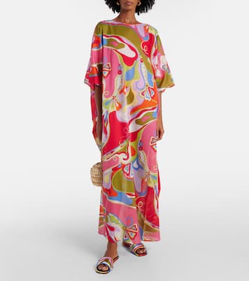 Kaftan Orchidee aus Baumwollmusselin | Pucci
