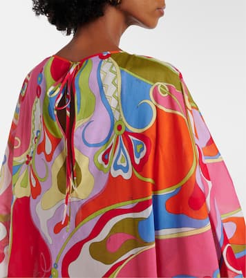 Kaftan Orchidee aus Baumwollmusselin | Pucci