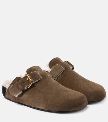 Mirvin shearling-lined suede clogs | Isabel Marant