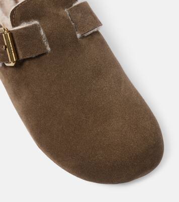 Mirvin shearling-lined suede clogs | Isabel Marant
