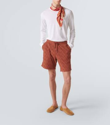 Augusto cotton terry jacquard shorts | Frescobol Carioca