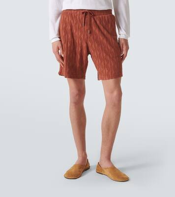 Augusto cotton terry jacquard shorts | Frescobol Carioca
