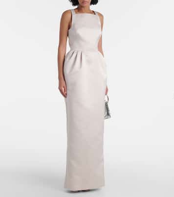 Abito lungo Trecchi in raso | Safiyaa