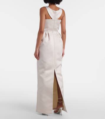 Abito lungo Trecchi in raso | Safiyaa