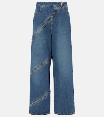 Jeans a gamba larga con zip | Alaïa