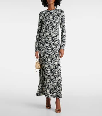 Swing printed jersey midi dress | La DoubleJ