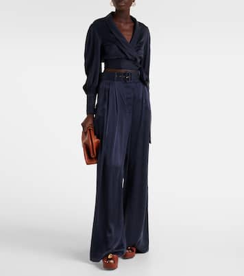 Top envolvente de seda | Zimmermann