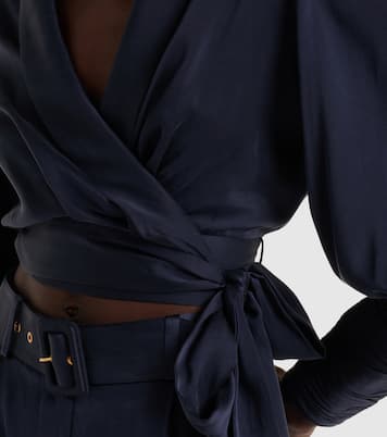 Top envolvente de seda | Zimmermann
