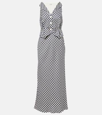 Robe longue Kimmy à carreaux | Rixo