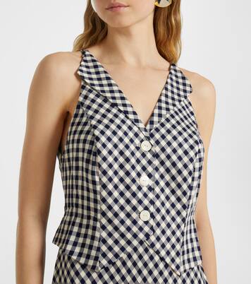 Robe longue Kimmy à carreaux | Rixo