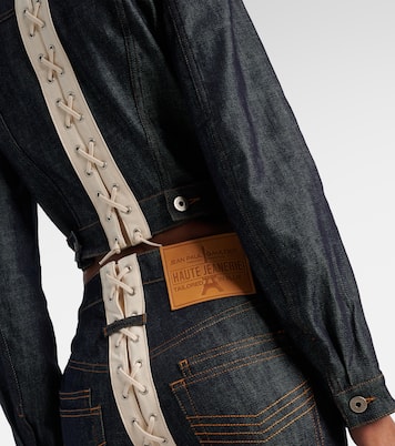 Lace-up cropped denim jacket | Jean Paul Gaultier