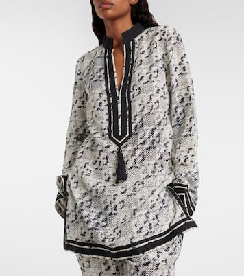 프린트 실크 코튼 튜닉 | Tory Burch