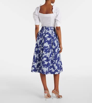 Gonna midi in faille con stampa | Carolina Herrera