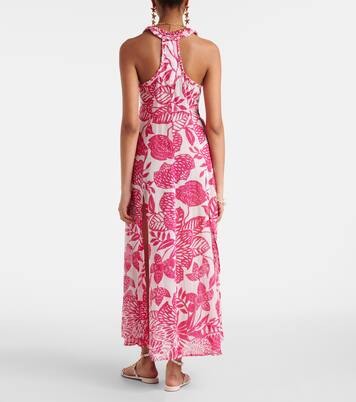 Nava printed cotton midi dress | Poupette St Barth