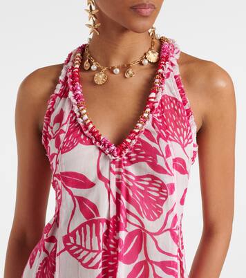 Nava printed cotton midi dress | Poupette St Barth