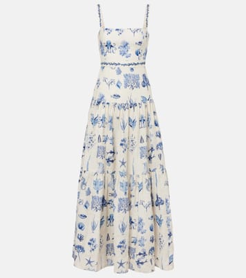 Lima printed linen maxi dress | Agua by Agua Bendita
