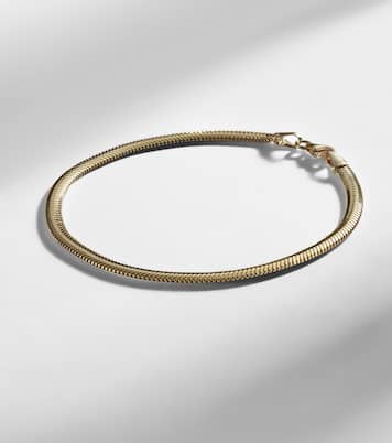Serpentine 14kt gold chain bracelet | Stone and Strand