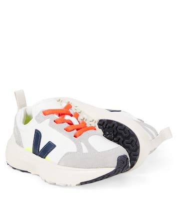 Canary suede-trimmed leather sneakers | Veja Kids