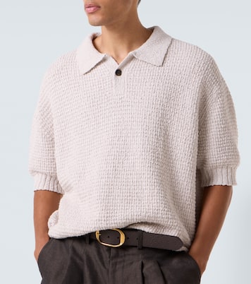 Knitted cotton polo shirt | Commas
