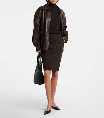 Misty 55 leather slingback pumps | Saint Laurent