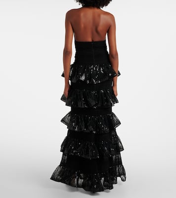 Sequined macramé gown | Elie Saab