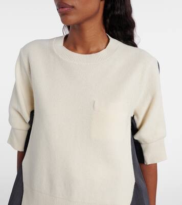 Pull rayé en laine | Sacai