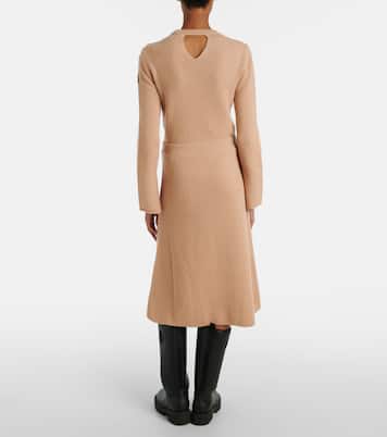 Ribbed-knit wool and cashmere midi skirt | Moncler