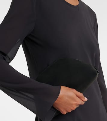 Clutch Devon aus Veloursleder | The Row