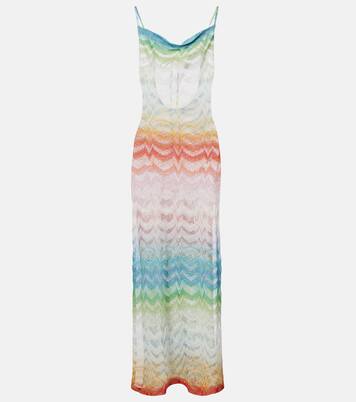 Open-knit lamé maxi dress | Missoni
