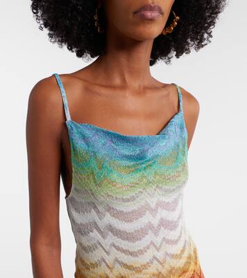 Open-knit lamé maxi dress | Missoni