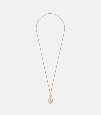 Halskette Joli Miroir aus 9kt Gelbgold (375/1000) mit 18kt Weißgold (750/1000) und Citrin | Yvonne Léon