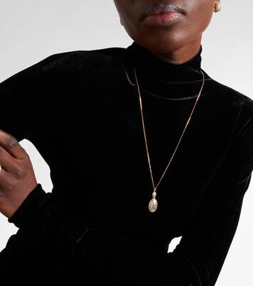 Halskette Joli Miroir aus 9kt Gelbgold (375/1000) mit 18kt Weißgold (750/1000) und Citrin | Yvonne Léon