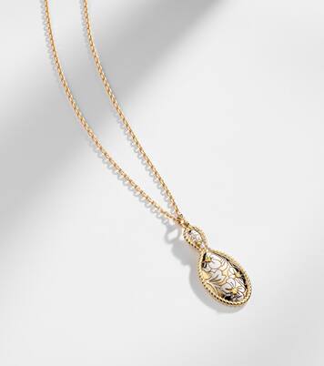 Halskette Joli Miroir aus 9kt Gelbgold (375/1000) mit 18kt Weißgold (750/1000) und Citrin | Yvonne Léon