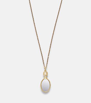 Halskette Joli Miroir aus 9kt Gelbgold (375/1000) mit 18kt Weißgold (750/1000) und Citrin | Yvonne Léon