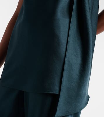 Scarf-detail satin top | Vince