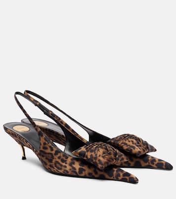 Dakota 50 leopard-print slingback pumps | Saint Laurent
