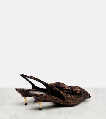 Dakota 50 leopard-print slingback pumps | Saint Laurent