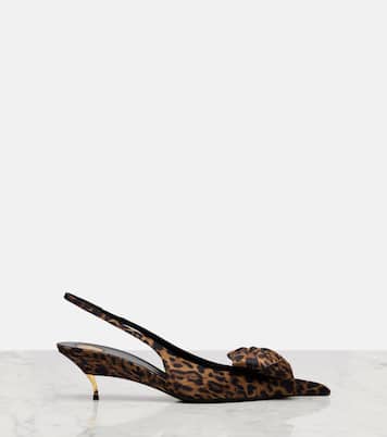 Dakota 50 leopard-print slingback pumps | Saint Laurent