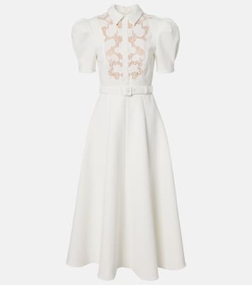 Parrish belted lace-trimmed midi dress | Rebecca Vallance