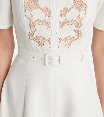 Parrish belted lace-trimmed midi dress | Rebecca Vallance
