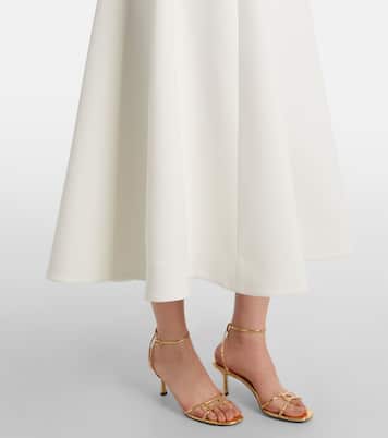 Parrish belted lace-trimmed midi dress | Rebecca Vallance