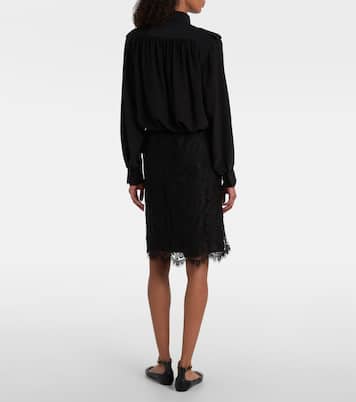 Floral cotton-blend lace miniskirt | Chloé