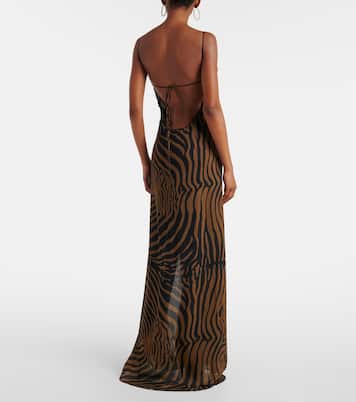Zebra-print maxi dress | Blumarine
