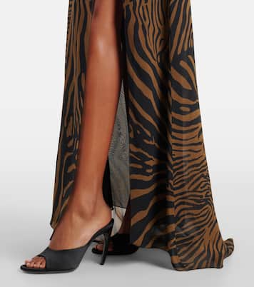 Zebra-print maxi dress | Blumarine